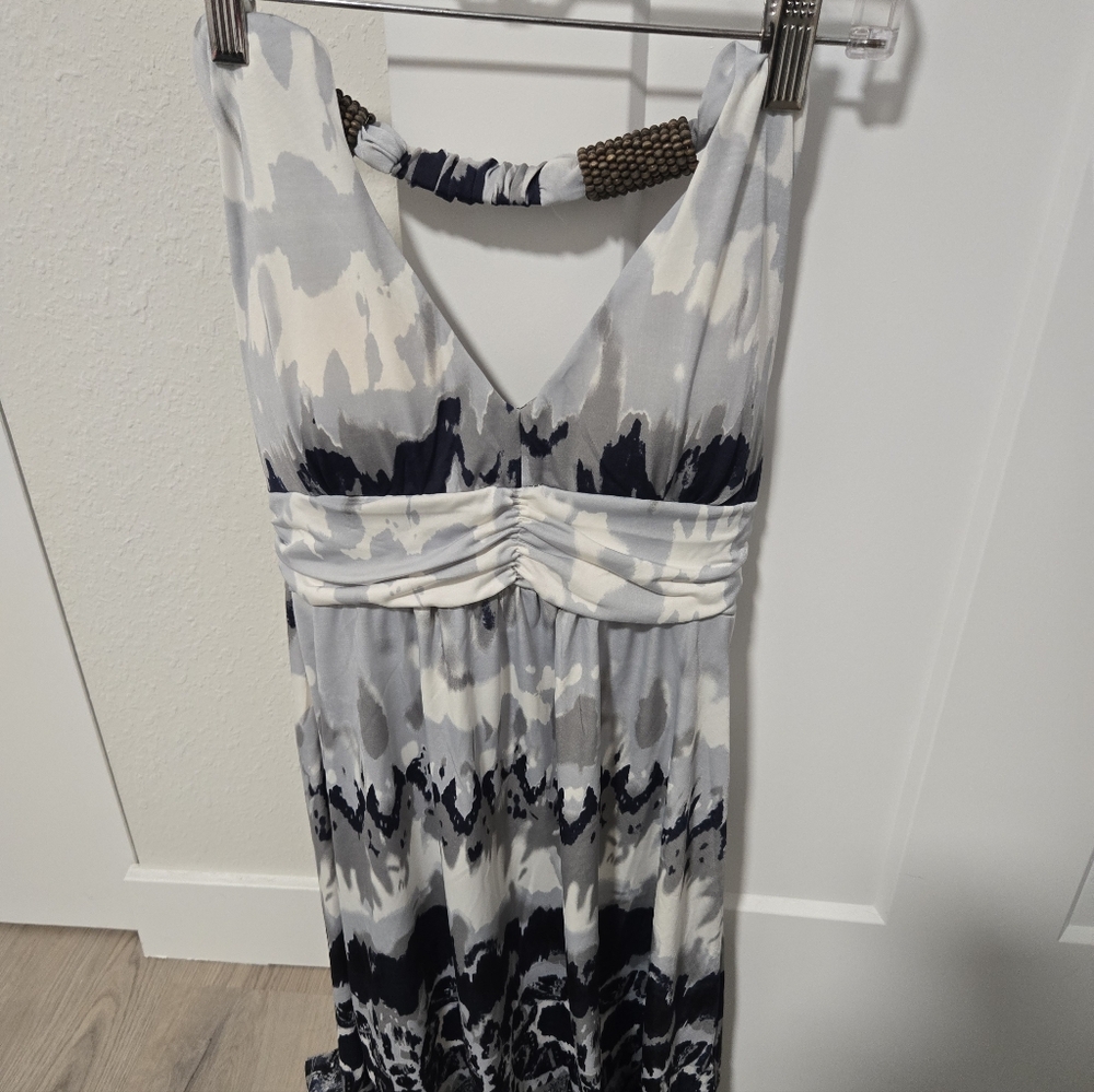 Elegant Gray and Black Women's Dress